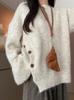 Autumn/Winter Loose Slit Pullover: Women's Solid Color Slimming Knitwear