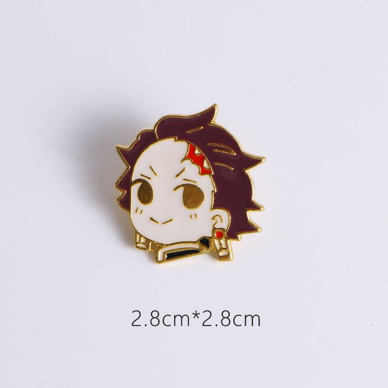Cartoon Anime Ghost Destroyer Blade Peripheral Tanjiro Butterfly Forbearance My Wife Shanyi Valor Metal Badge Medal Brooch