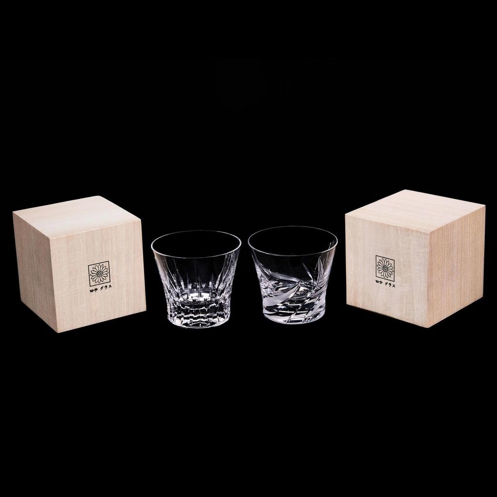 LUGUFON Whiskey Rock Cut Handcrafted by Presented in a Paulownia Wood Suitable for Cold Plum and Other Alcoholic Perfect for Birthday Wedding and