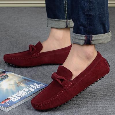 Herren Freizeitschuhe Herren Halbschuhe Flats Atmungsaktive Slip-On Weiche Leder Fahrschuhe Mokassins Wildlederschuhe Herren Große Größe 38-47