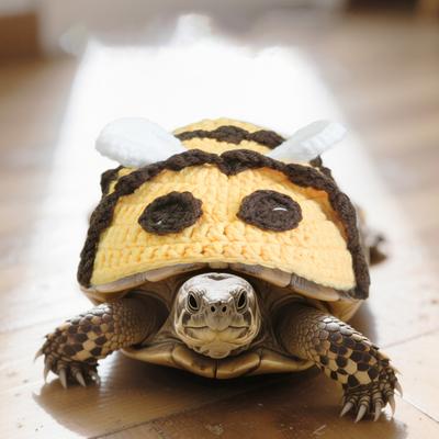 Pullover für Schildkröte Handgestrickt Winter Warm Kleine Tiere Bekleidung Accessoire Halloween Party Cosplay Kostüm für Haustier Schildkröte