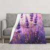 Serie Lavanda Stampa digitale poliestere Coperta in velluto di flanella per camera da letto Coperte morbide in pile per divano per letti