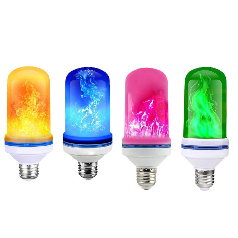 LED Simulated Dynamic Flame Bulb for Christmas and KTV Atmosphere, Blue Edged Flame Light