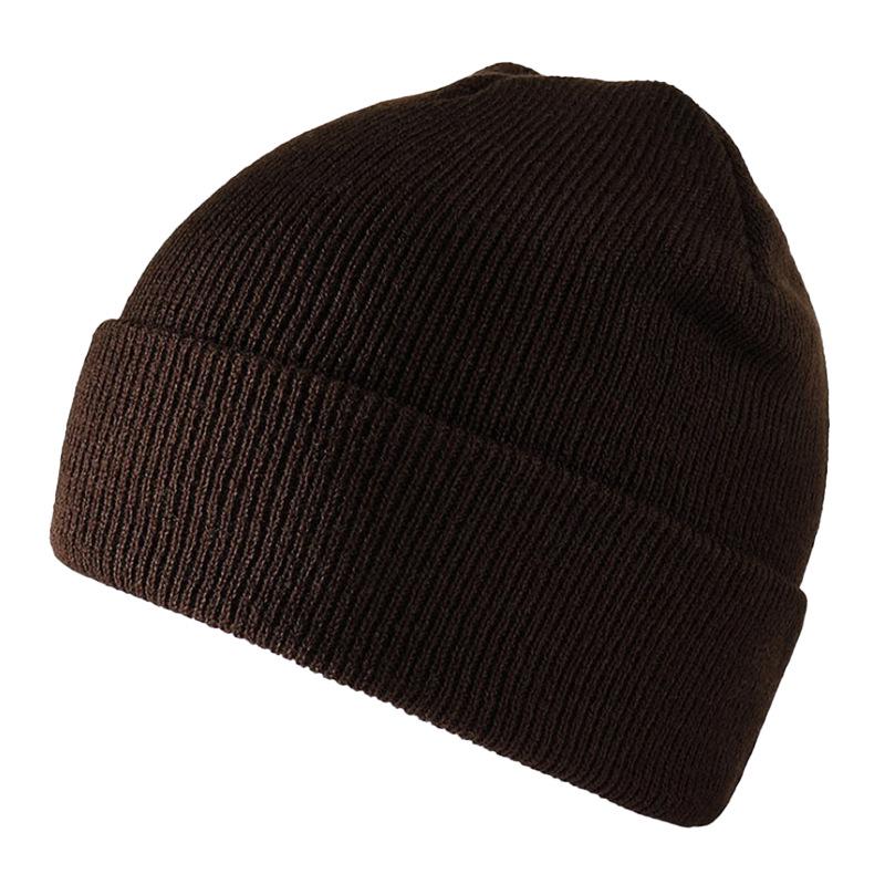 

Унисекс Ретро Вязаная Шапка: Уличный стиль Осень/Зима One Size Adjustable темно-коричневого
