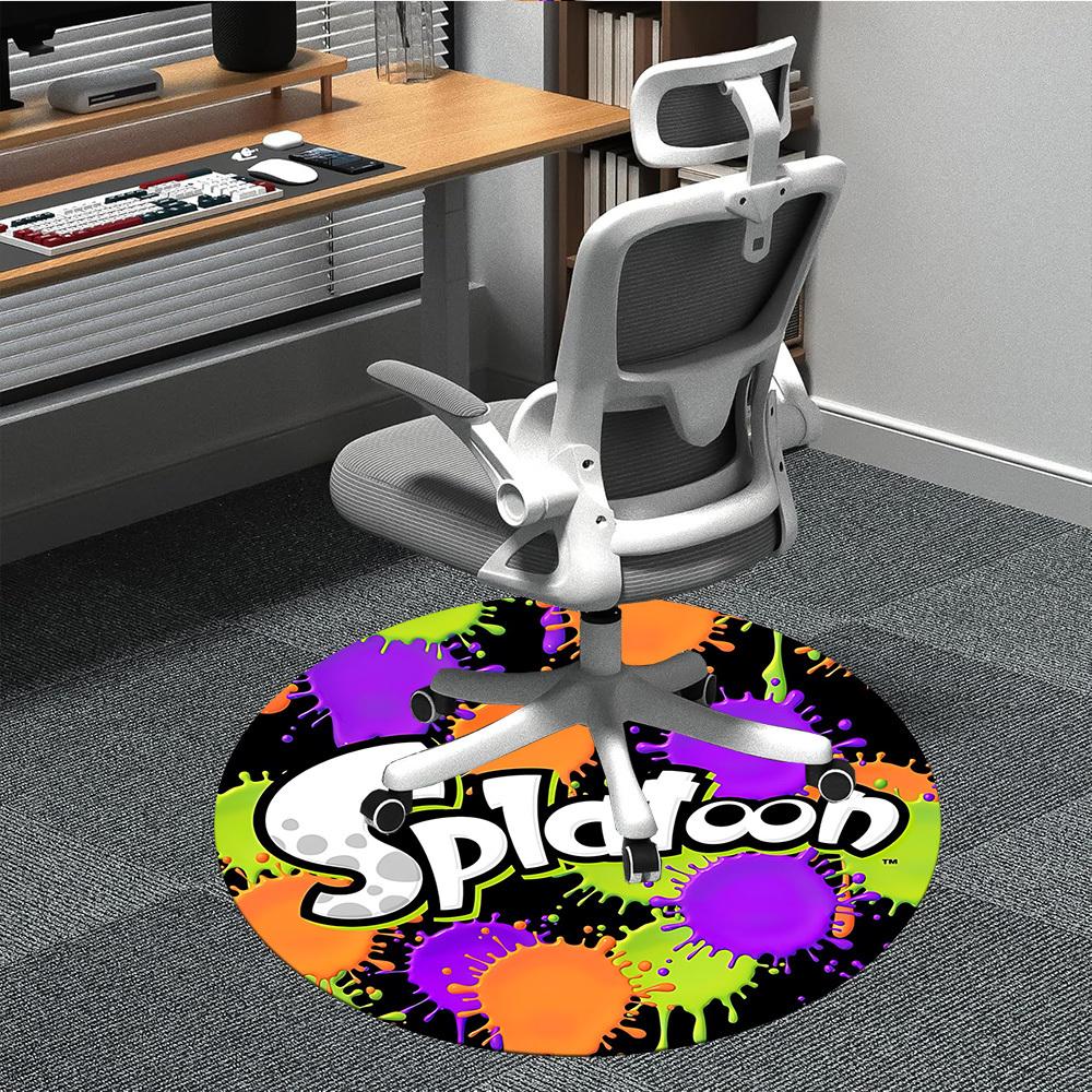 

1pc Splatoon Office Round Area Rug, Under Office Chairs Bedroom Living Room Home Decor, Room Decoa1016237 80cm by 80cm