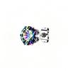 Stainless Steel Zirconia Stud Earrings: European & American Niche Design, Light Luxury, Versatile, In Stock