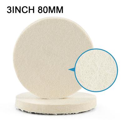 Professional Grade 80mm Wool Felt Buffing Pads Set of 2 for Refinishing