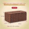 Rattan Taschentuchbox Hülle Rechteckig Vintage Serviettenhalter Hülle Toilettenpapier