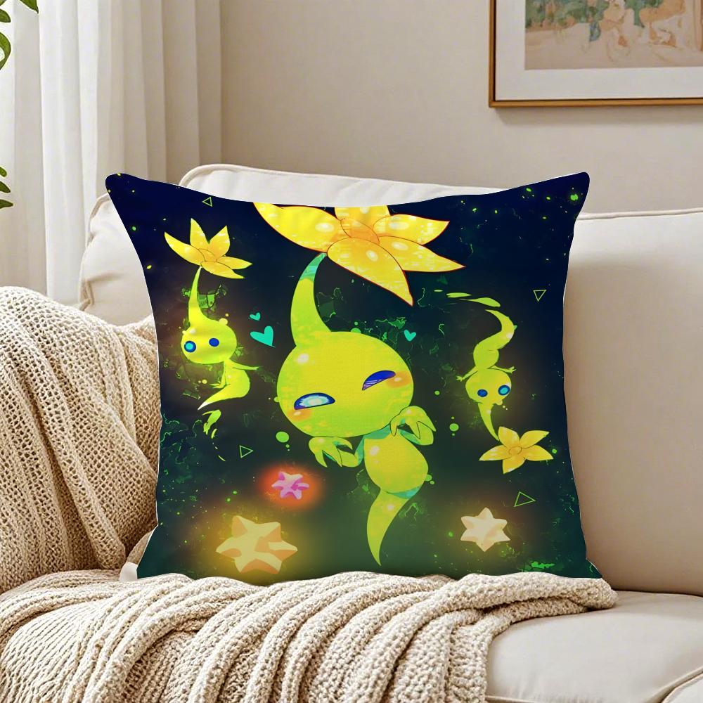 Cartoon Cute PPIKMINS Cushion Cover Pillowcase Antidustmite living Room Sofa Decor Cushion Room