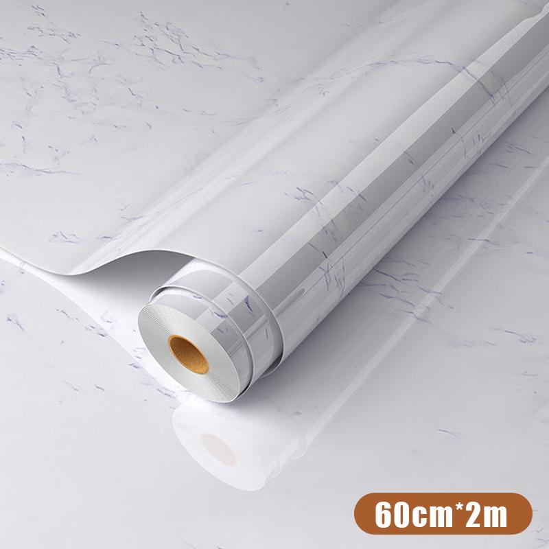 Self Adhesive Marble Grain Contact Paper Waterproof Oil Proof Stain Resistant Easy Clean for Kitchen Countertop Bathroom Renovation