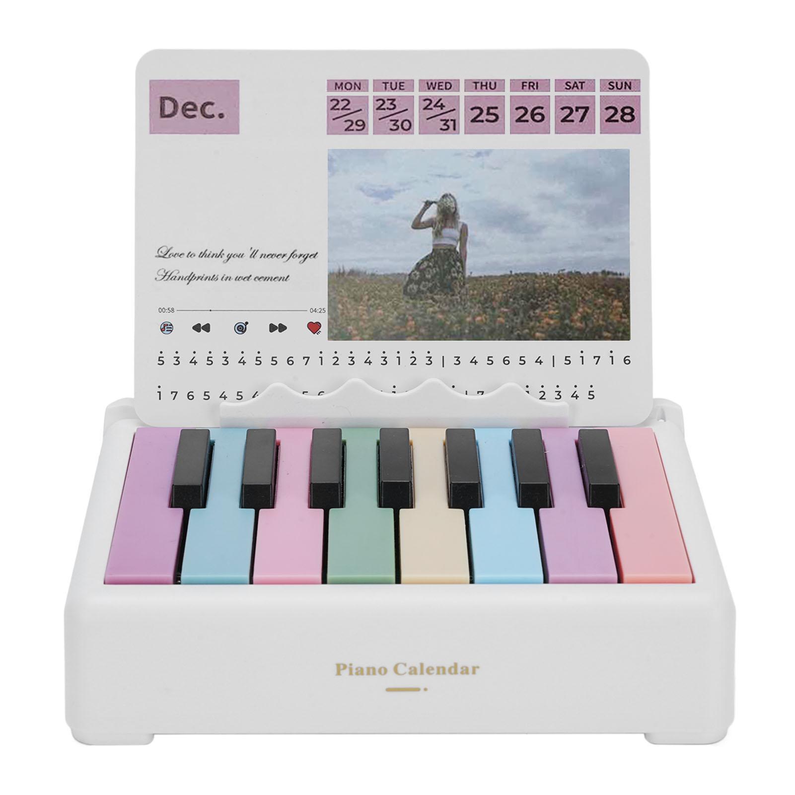 Piano Calendar 2025 Miniature Piano Desk Calendar Playable Piano Desk Calendar for