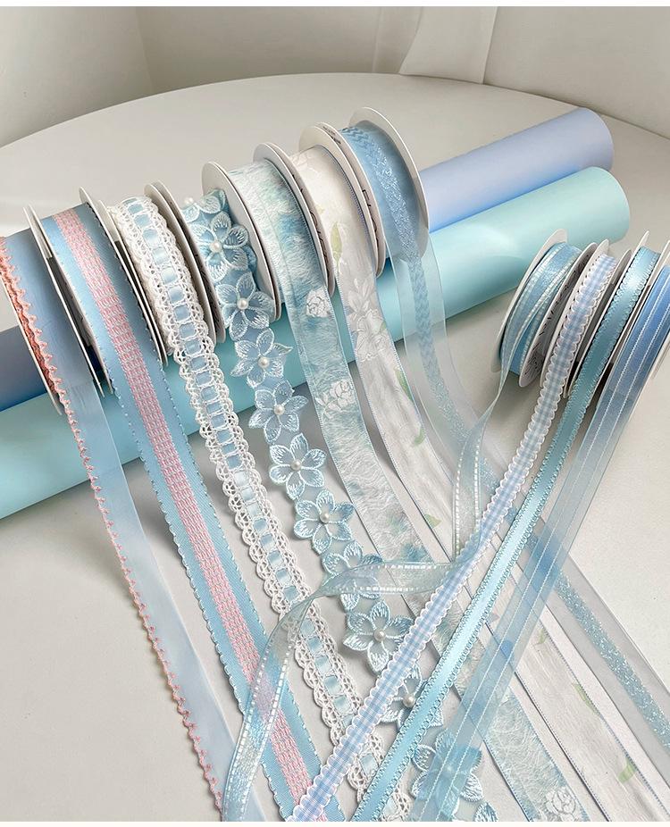 Xin Sheng Alice Ribbon Satin Flower Bouquet Bow for DIY Floristry & Packaging