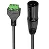 Compact Portable XLR Cable XLR Connector to 3 Pin Screw Terminal Cable for Live Recording and Performances Enduring