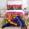 JOJO Anime Print Bedding Set Fashion Article Boys Or Adults For Beds Quilt Covers Pillowcases Bedding Set Gift