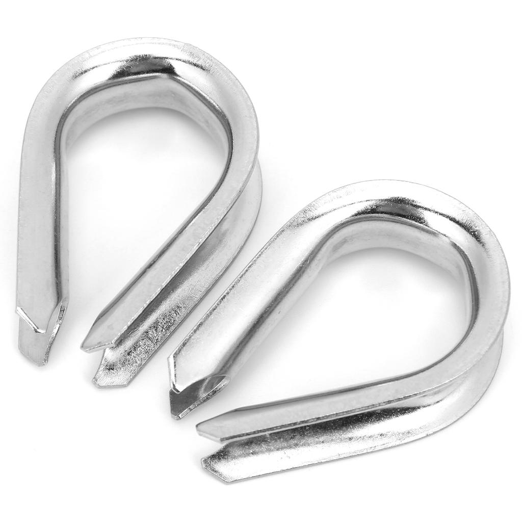 14MM Stainless Steel Marine Wire Rope Clamps Cable Protective Ring Thimbles Clamps