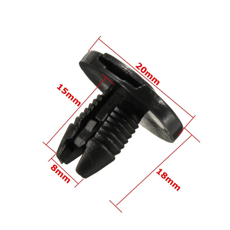 New 50 Pcs Black Plastic Car SUV Fastener Clips Guard Trim Liner For Peugeot 207 307