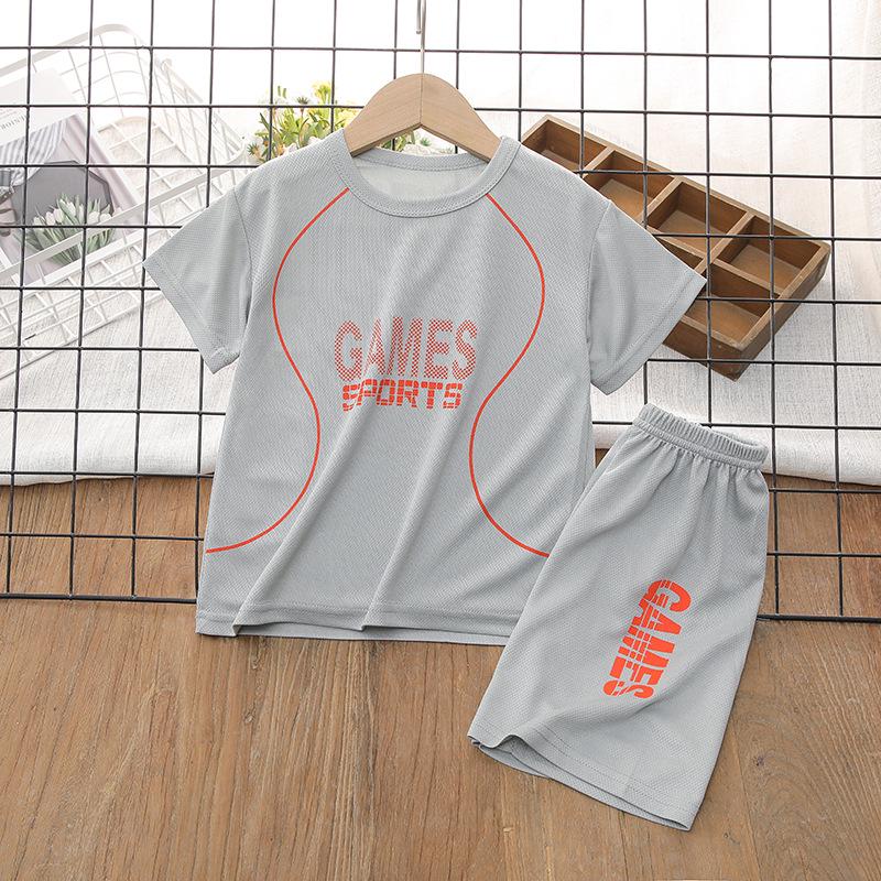 Schnelltrocknendes Sportset für Jungen: Sommer Unisex Basketball & Fußball Uniform, Mittel/Groß Kurzarm