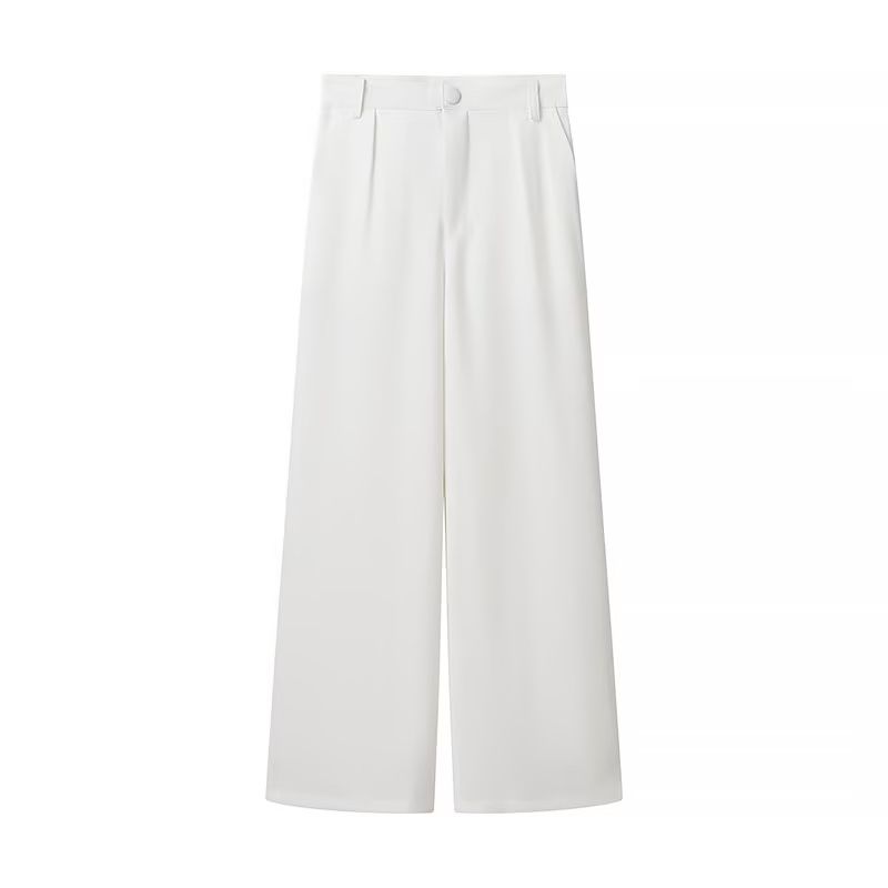 Kaslead New Arrival Women's Clothing Fashion Style Fashion Minimalist V-neck Suit Tops Casual Straight Pants Suit