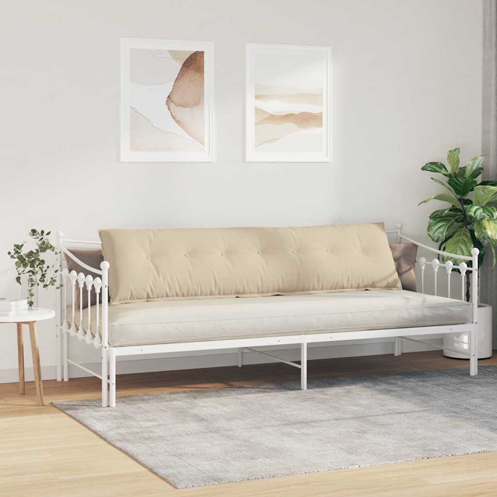 Back Cushion Cream 200 x 50 cm Microfiber Fabric
