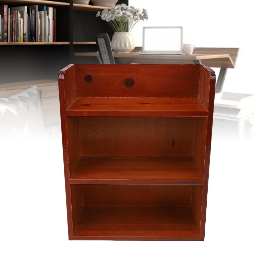 Meerlaags Houten Opbergrek Bureau Wandmontage Vintage Veelzijdig Houder voor Diverse Spullen voor Parfum Cosmetica