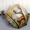 1pc Deer Forest Automatic Folding Umbrella, Heavy Duty 8 Rib Iron Frame,  Suitable for Travel, Daily Use, Birthday, Decor Gift  15