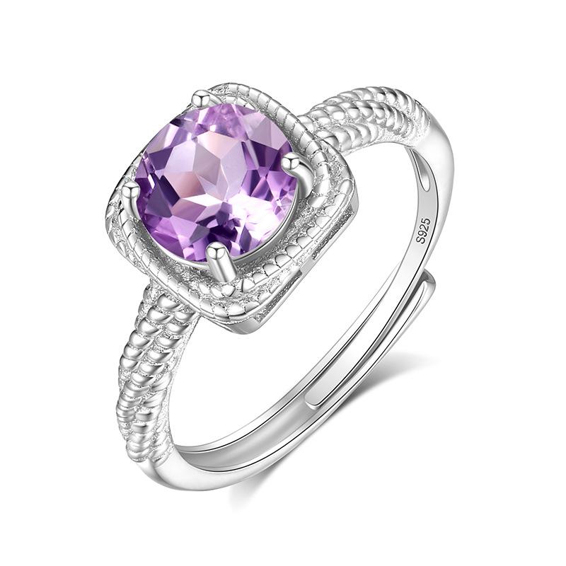

S925 Sterling Silver Ring Women Simple Stylish Daily Wear Finger Ring Live mouth