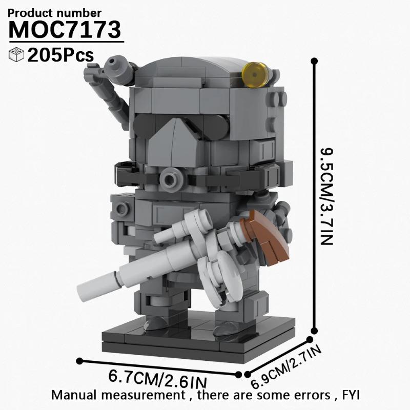 MOOXI Radiation Series MOC Bricks Set BrickHeaded T60 Power Armor Action Figures DIY Building Blocks Kids Toys For Children Gift