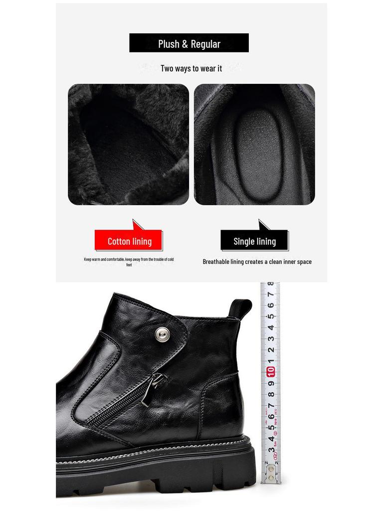 2024 Nové pánské polobotky Chelsea - Britský styl, boční zip, všestranné, sametová podšívka.