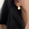 Trendy Fu S925 Sterling Silver Gold-Plated Dangle Earrings - Luxury & Versatile Design for Women