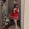 Lingerie Winter Christmas Bunny Cosplay Velvet Tube Top Suspender Skirt Sex Uniform