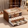 Premium Transparent Multi-layer Drawer Jewelry Organizer, Large Capacity, Retro Design