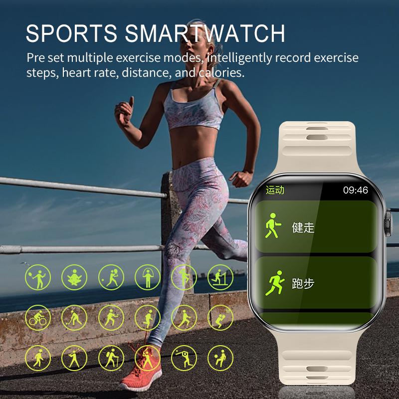 IWO Series 10 Smart Watch 2.01 Inch Wireless Charging Heart Rate Men Women Fitness Tracker Sport Smartwatch For IOS Android