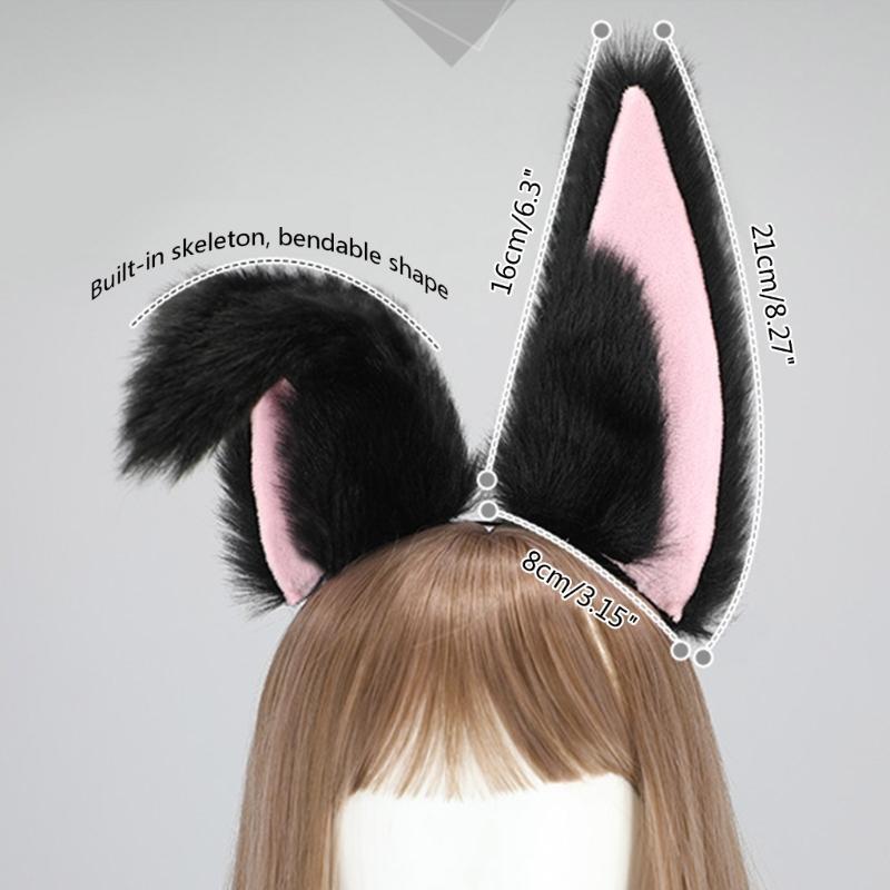Adult Kids Cute Cosplay Anime Role Ears Shape Headband Plush Hair Hoop Makeup Photoshooting Christmas Party Headpieces