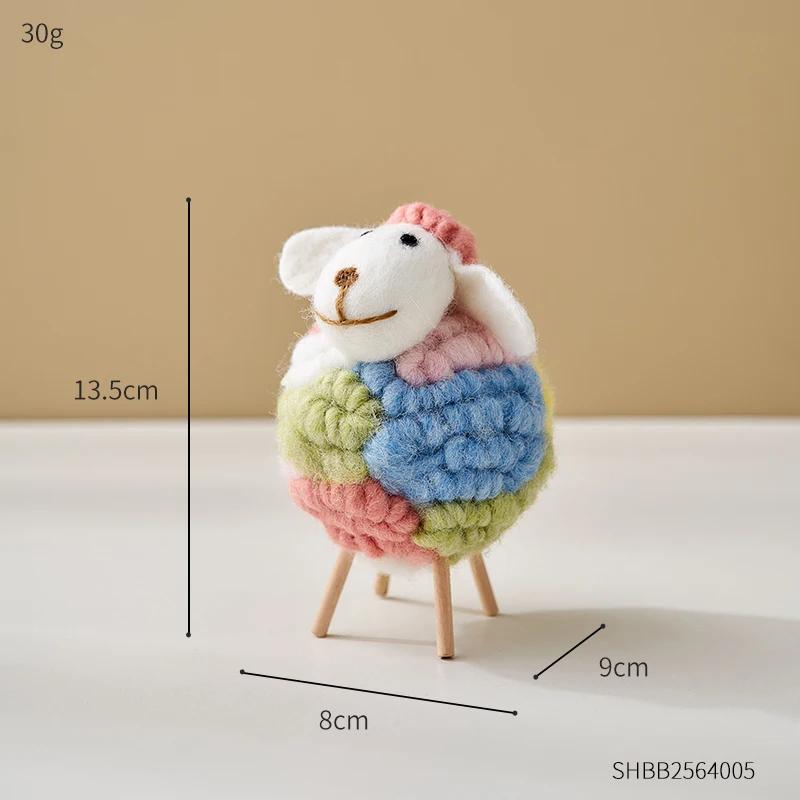 Creative Felt Sheep Ornament Kawaii Accessories Modern Home Decor Indoor Figurines Room Decoration Accessories Children's Gifts
