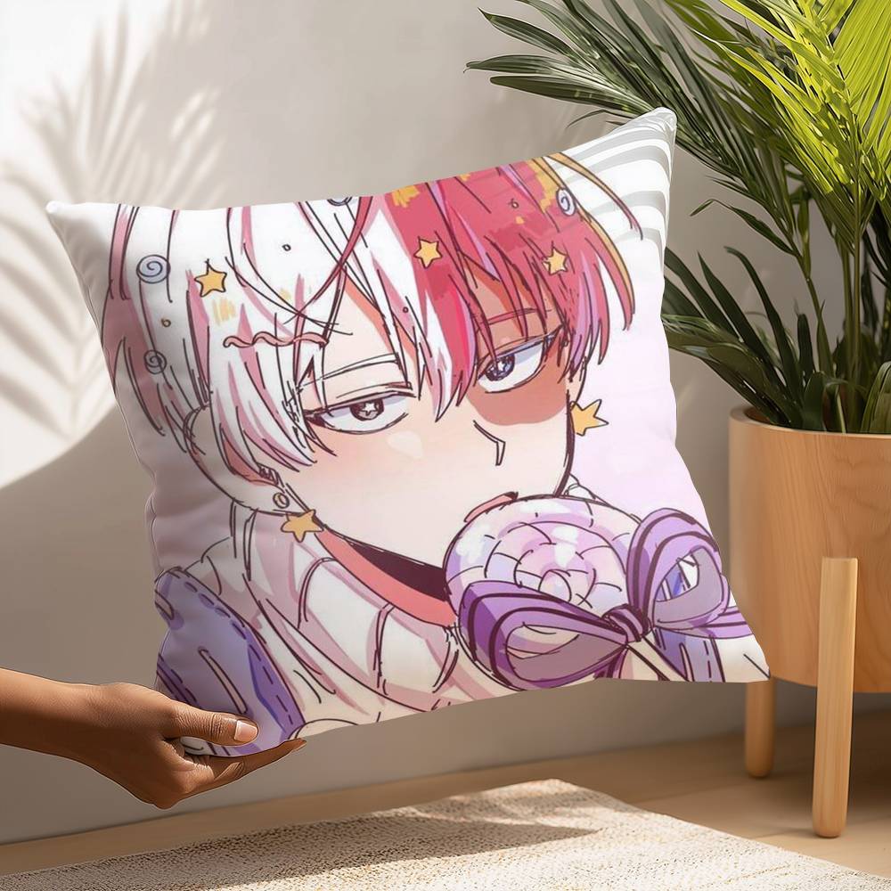 Kawaii Shoto Todoroki Chibi Pillow Case Plush Fabric Soft  Pillowcase Double Sided Print Cushion Cover Household Gifts
