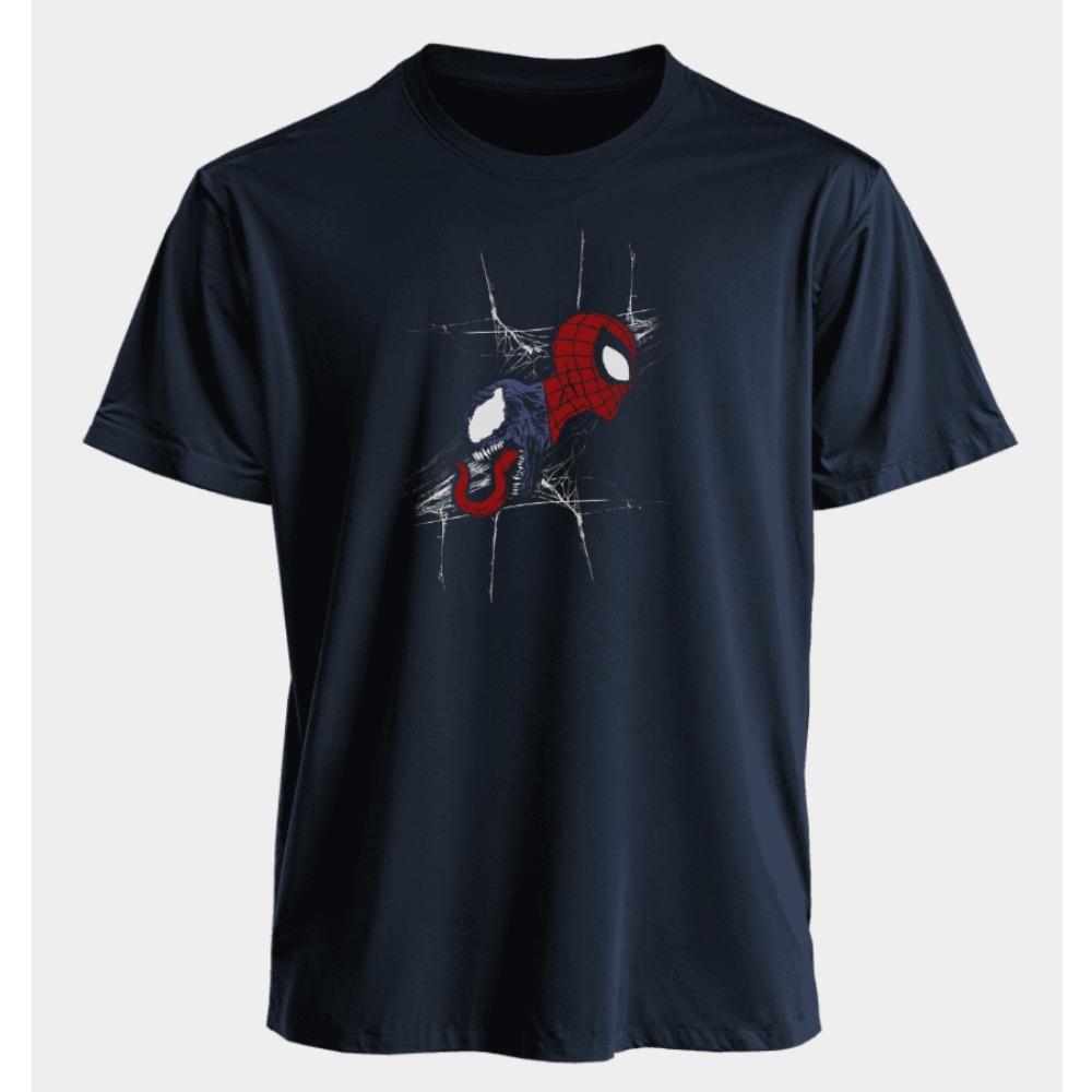 Men's and Women's T-shirts Spider-Man Venom Summer American Spring and Autumn Sporty Punk Harajuku Fashion Short Sleeves