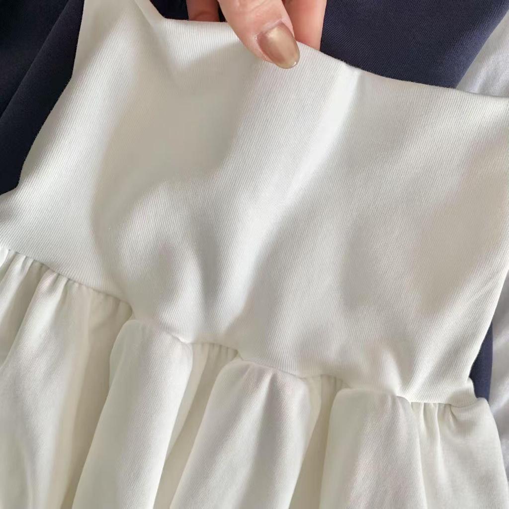 Korean Style Spring High-Waisted A-Line Slimming Midi Skirt for Women