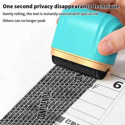 Wide-sized Privacy Roller Seal Leakproof Portable Wide Roller Stamp Privacy Applicator Hide ID Privacy Guard Data Protection