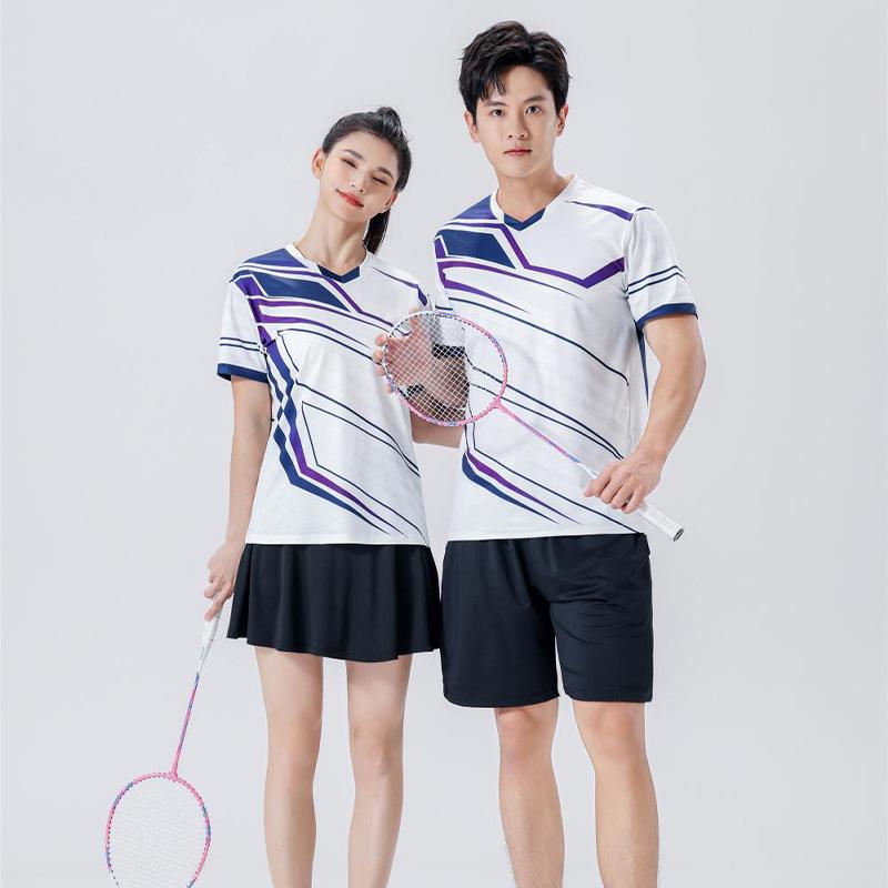 Women's Short Sleeve Sports Set: Badminton, Volleyball, Table Tennis Training Jersey
