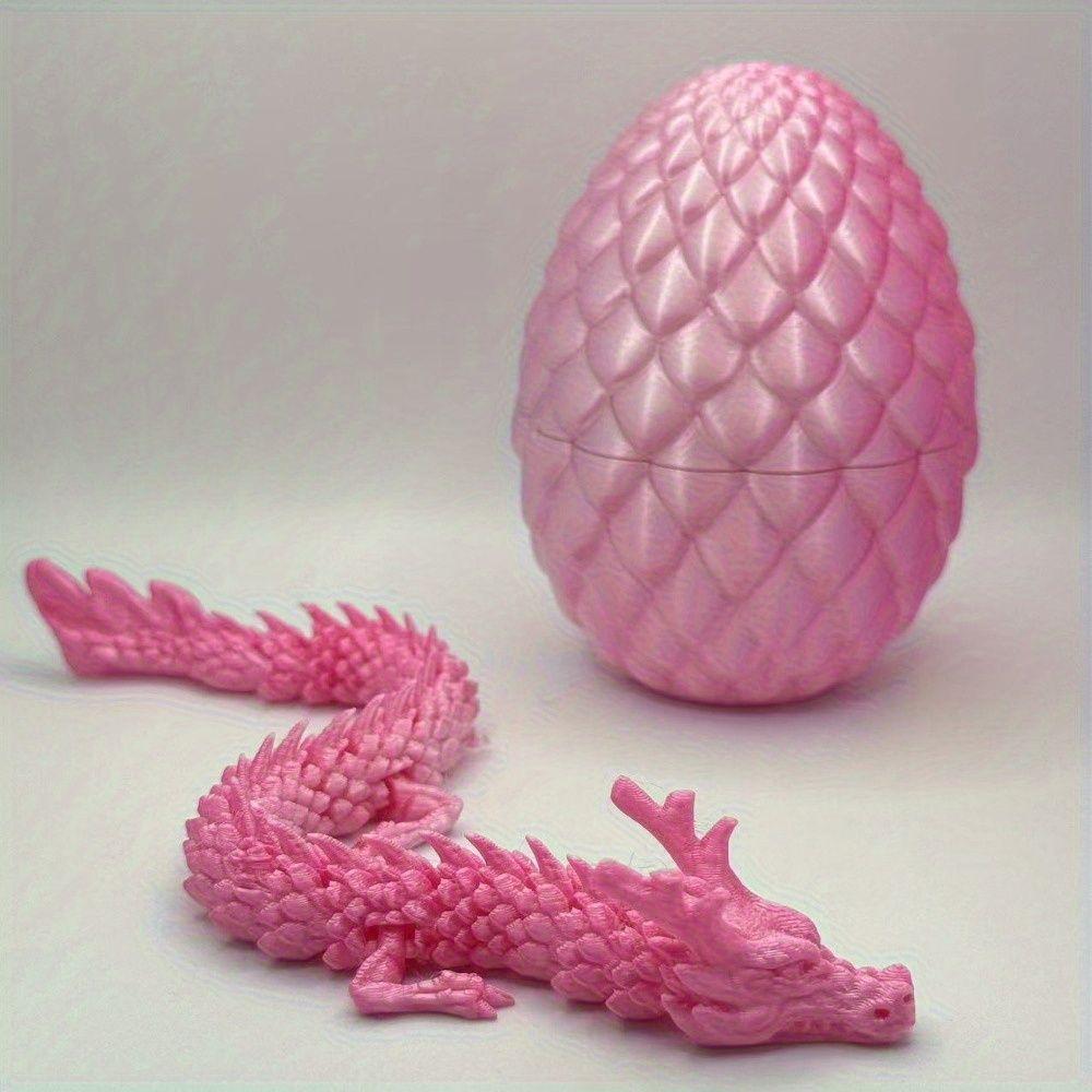 

6,5 см Яйцо с чешуей дракона + 15 см Дракон Новый 3D-печать Дракон Летающий Дракон Вращающийся Сочлененное крыло Дракон Домашний декор