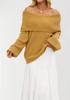 New TikTok autumn/winter European and American women's loose knit sweater pullover off-shoulder sweater