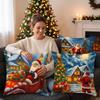 4 Pack Christmas Throw Covers, Decorative Cushion Cases for Home and Sofa Decoration