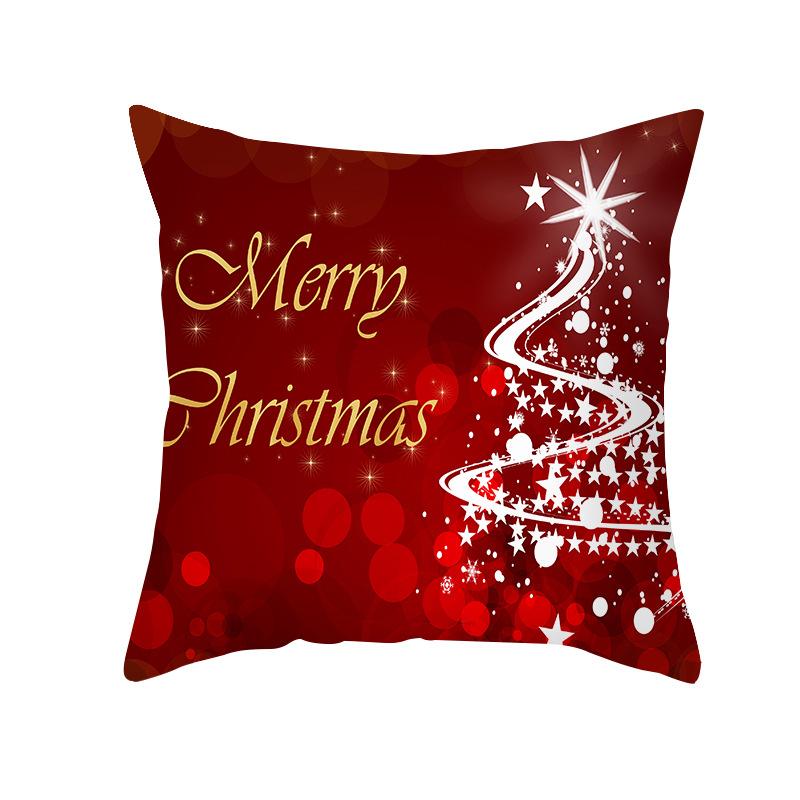

Новая красная рождественская наволочка Wish праздничная наволочка для дома дивана 45 * 45Cm (without pillow core)