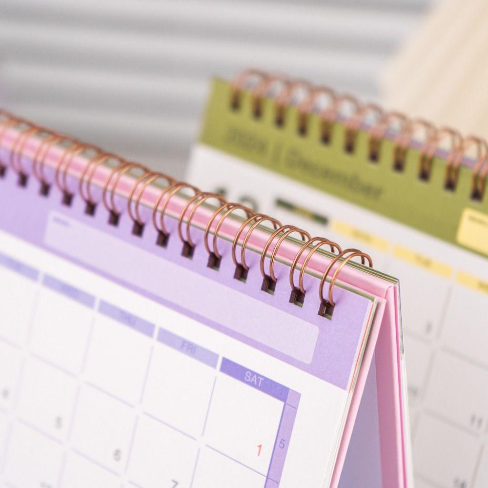 Creative 2024-2025 Calendar 2025 Standing Flip Calendar Simple Time Manegement Organizers  Gifts