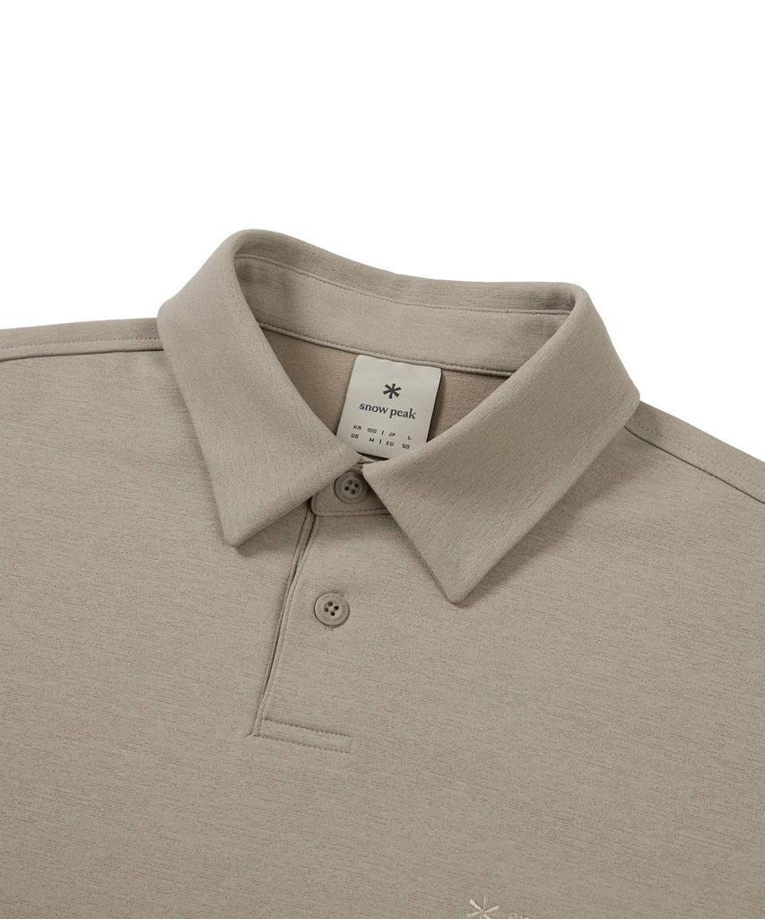 SNOWPEAK APPAREL Polo Long Sleeve T-Shirt (S24Fmtps10) Beige Gray