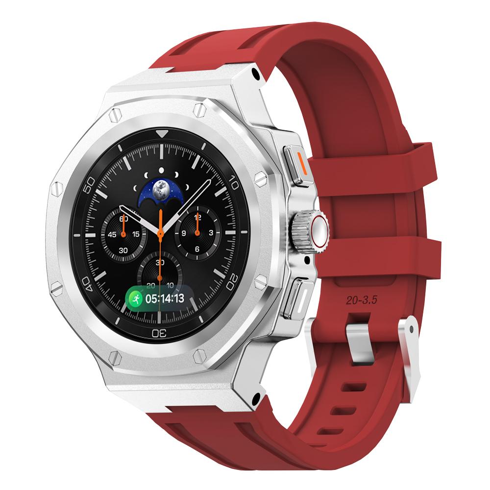 Zestaw Luksusowej Modyfikacji Do Samsung Watch 8 40mm 44mm Metalowa Koperta+Gumowy Pasek Do Watch 8 Classic 46mm Zestaw do Przeróbki Akcesoria