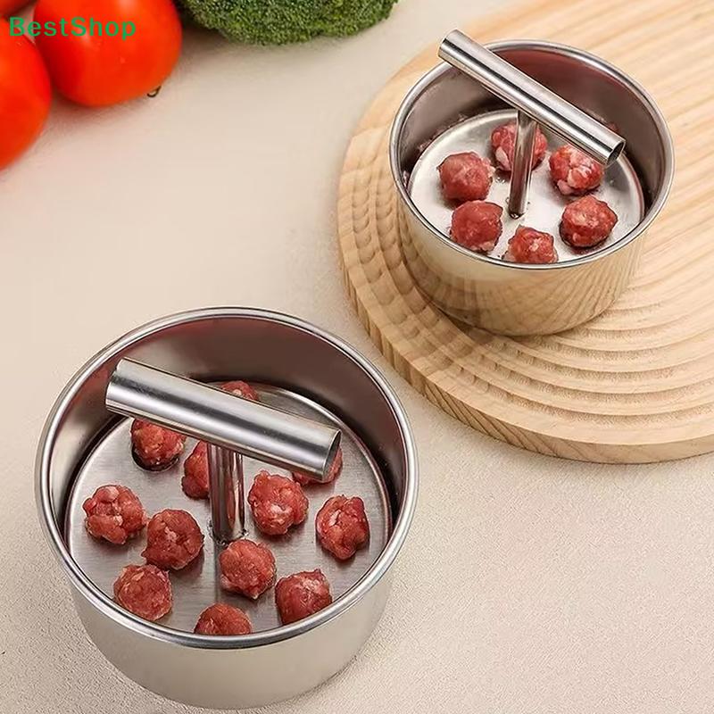 Stainless Steel Meatball Press Mold - Manual Food Presser for Making Meatballs, Dumpling Fillings