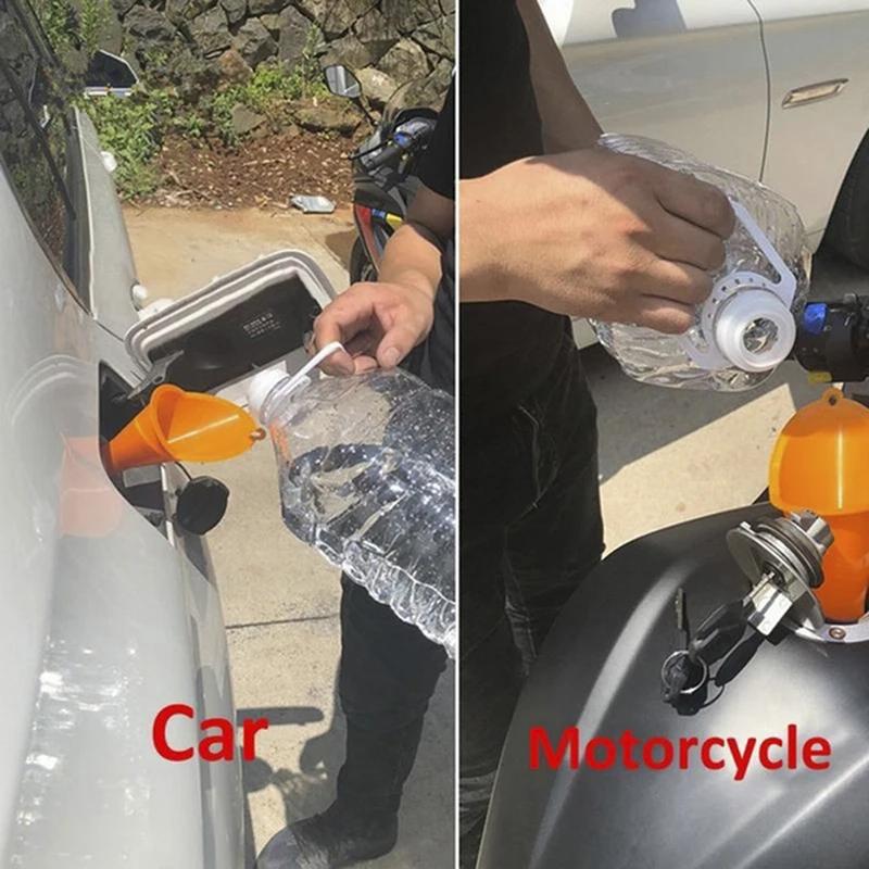 1Pc Car Motorcycle Long Mouth Funnel Diesel Filling Tool Plastic Anti-splash Refueling Oil Liquid Nozzle Car Accessories