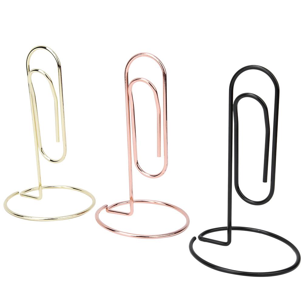 3PCS Metal Memo Clip Holder Table Number Name Card Holder Office Desk Organizer