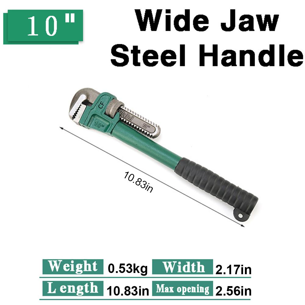 10/12/14/18 inches Heavy Duty Carbon Steel Straight Pipe Wrench ,Large Opening Adjustable Wrench,Cutting of Pipe Pliers